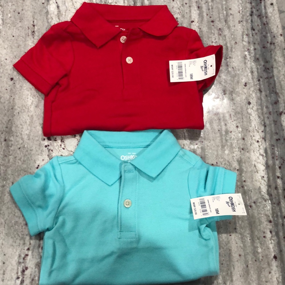 NWT Oshkosh polo onesies